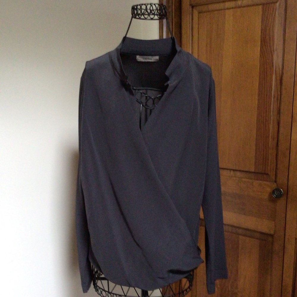 Humanoid slate grey silk blouse, XS - Picture 6 of 7